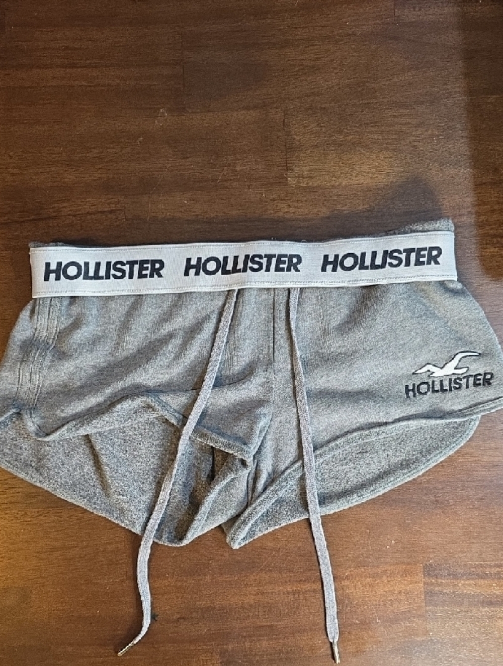 Y2k Hollister Gray Women's Fold Over Athletic Lounge Shorts